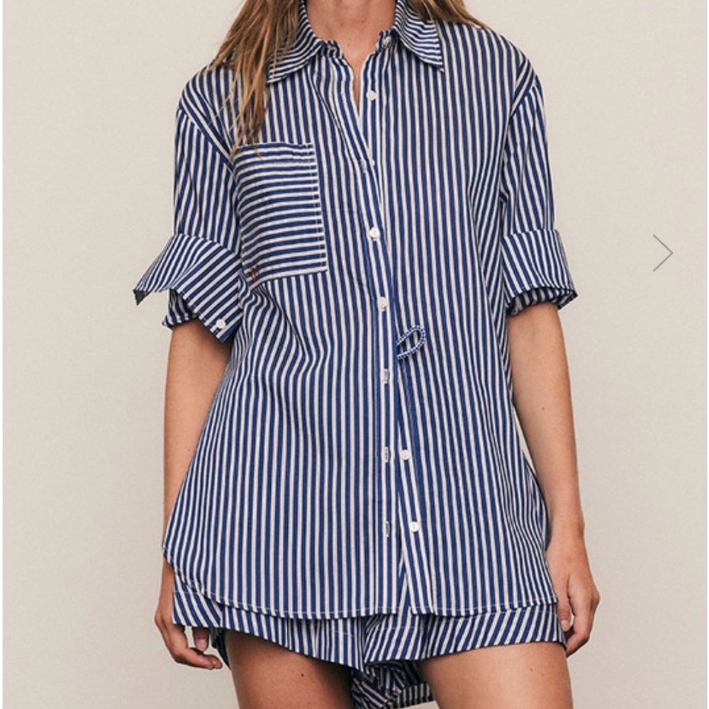 Bohemian Traders Blue Striped Set